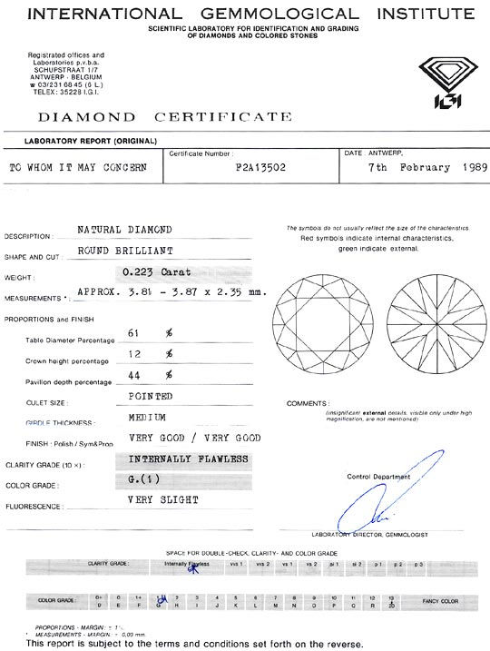 Foto 9 - Diamant 0,223Carat Brillant Lupenrein Top Wesselton IGI, D6314