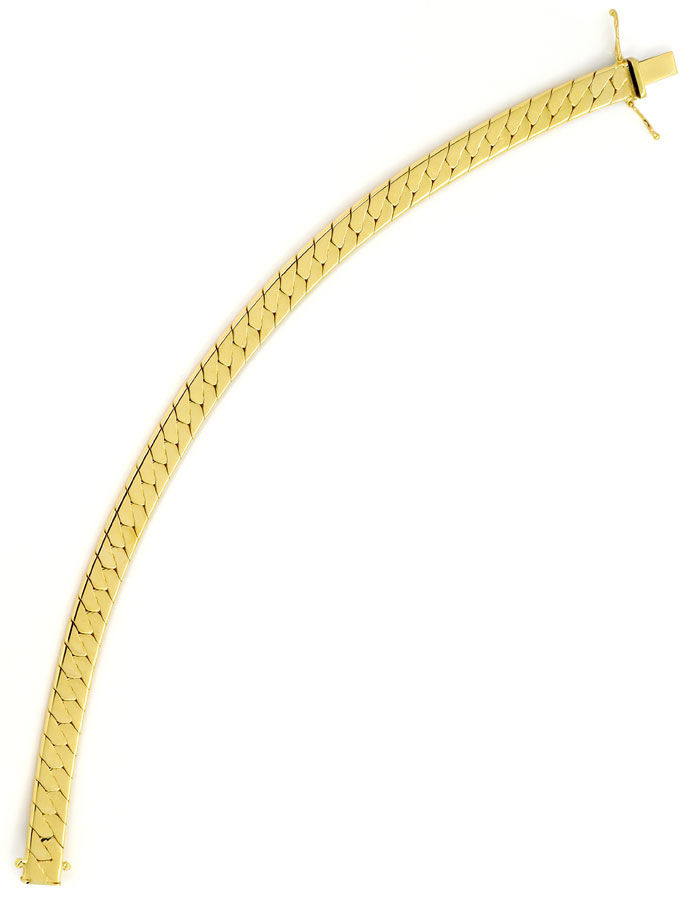 Foto 3 - Goldarmband Flachpanzerarmband in massiv 585er Gelbgold, K3041