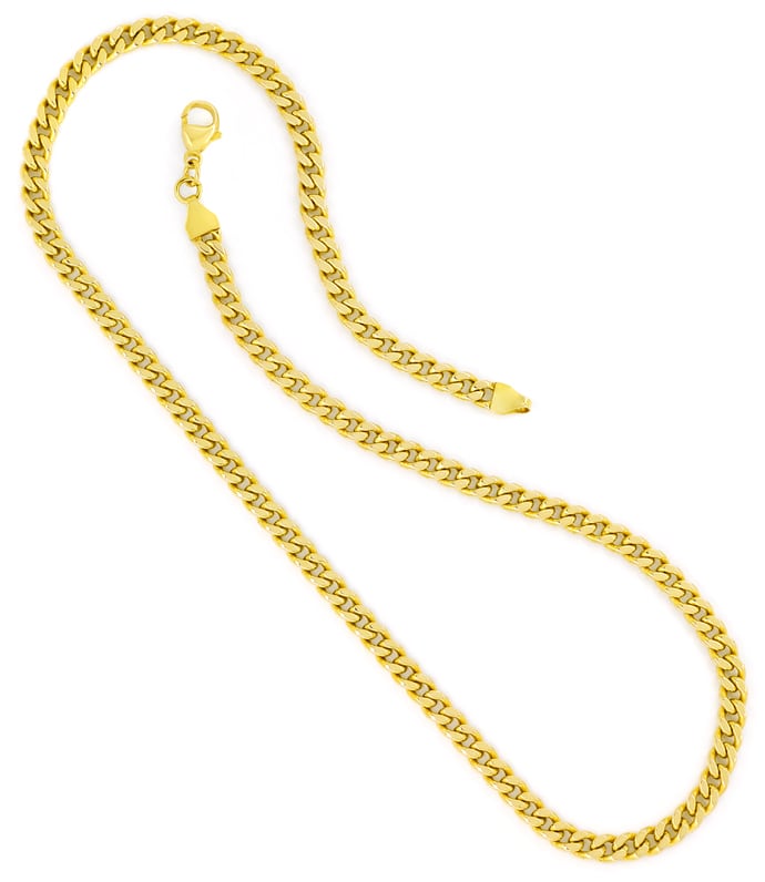 Foto 3 - Kette Flachpanzer Halskette 60cm lang 5mm breit in Gold, K3207