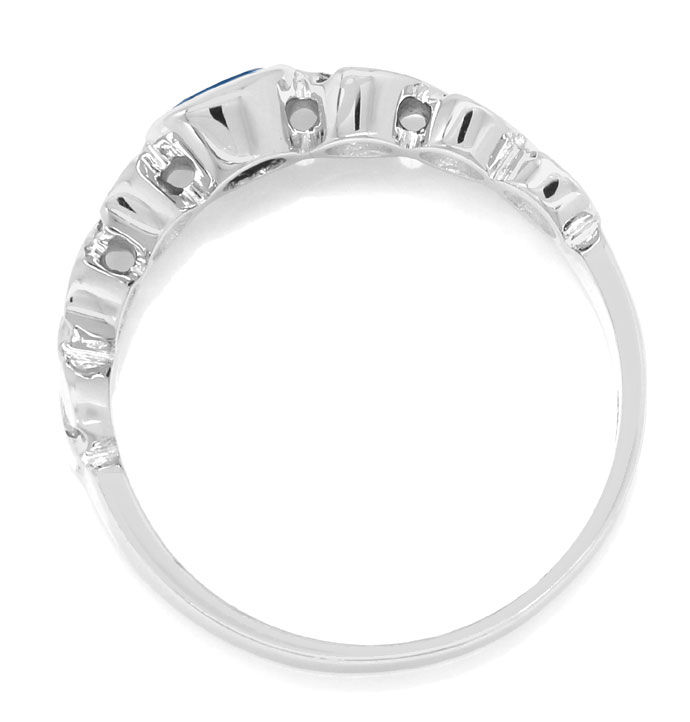 Foto 3 - Weißgold-Ring mit blauem Saphir und Diamanten in 585er, R8521