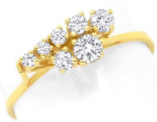 Foto 2 - Brillant-Diamant-Ring Handarbeit Gelbgold 0,38ct, S3703