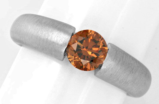 Foto 2 - Diamantring, IGI, 1.05ct Super Rot Kupfer Farbe Schmuck, S4635