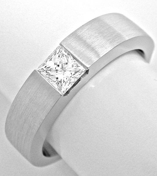 Foto 2 - Princess Diamant-Solitär Ring Weißgold 18K, S6195