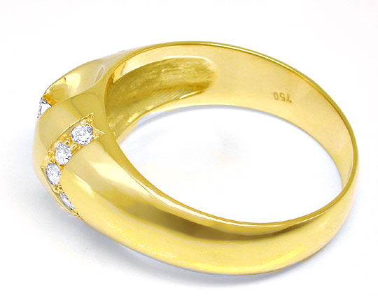 Foto 3 - Herren Diamant-Ring massiv 18K/750 Gelbgold, S8640